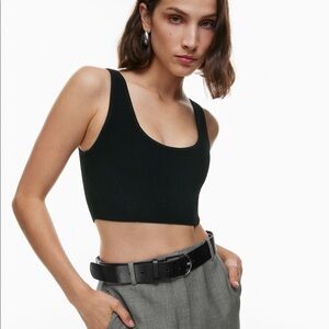 Aritzia Babaton Sculpt Knit Scoopneck Cropped Tank